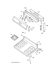 02 - Control Panel & Cooktop parts for Hot Point Range RGB528PEN2BB / from AppliancePartsPros.com