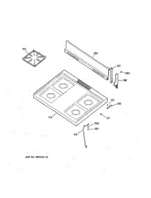 02 - Control Panel & Cooktop parts for Hot Point Range RGB508PEH6WH / from AppliancePartsPros.com