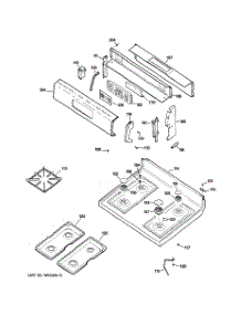 02 - Control Panel & Cooktop parts for Hot Point Range RGB745BEHDWH / from AppliancePartsPros.com