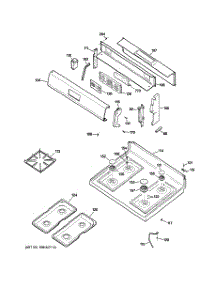 02 - Control Panel & Cooktop parts for Hot Point Range RGB740BEHDCT / from AppliancePartsPros.com