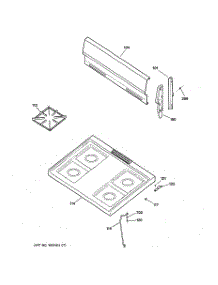 02 - Control Panel & Cooktop parts for Hot Point Range RGB524PEH5WH / from AppliancePartsPros.com