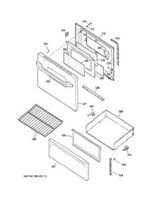03 - Door & Drawer Parts parts for Hot Point Range RB526H4WW / from AppliancePartsPros.com