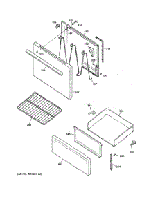 03 - Door & Drawer Parts parts for Hot Point Range RB525H4WH / from AppliancePartsPros.com