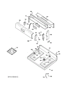 02 - Control Panel & Cooktop parts for Hot Point Range RGB540SEH6SA / from AppliancePartsPros.com