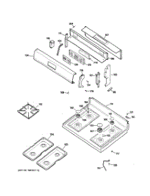 02 - Control Panel & Cooktop parts for Hot Point Range RGB740BEH9WH / from AppliancePartsPros.com