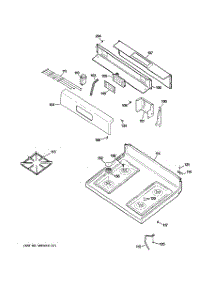 02 - Control Panel & Cooktop parts for Hot Point Range RGB530DET3BB / from AppliancePartsPros.com