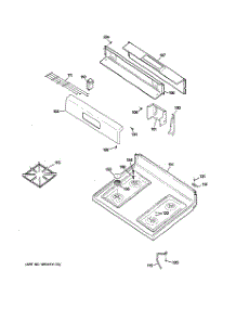 02 - Control Panel & Cooktop parts for Hot Point Range RGB526DET2BB / from AppliancePartsPros.com