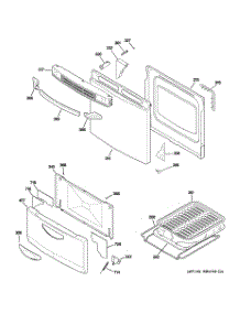 04 - Door & Drawer Parts parts for Hot Point Range RGA724PK2WH / from AppliancePartsPros.com