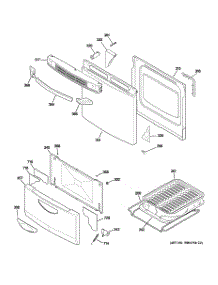 04 - Door & Drawer Parts parts for Hot Point Range RGA720EK3WH / from AppliancePartsPros.com