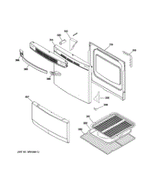 03 - Door & Drawer Parts parts for Hot Point Range RA720K4WH / from AppliancePartsPros.com