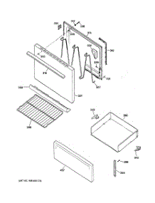 03 - Door & Drawer Parts parts for Hot Point Range RB525DP2WH / from AppliancePartsPros.com