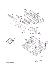 02 - Control Panel & Cooktop parts for Hot Point Range RGB790DER1WW / from AppliancePartsPros.com
