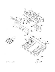 02 - Control Panel & Cooktop parts for Hot Point Range RGB530DEP2BB / from AppliancePartsPros.com