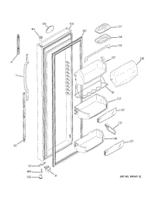 02 - Fresh Food Door parts for Hot Point Refrigerator HSK29MGWICCC / from AppliancePartsPros.com