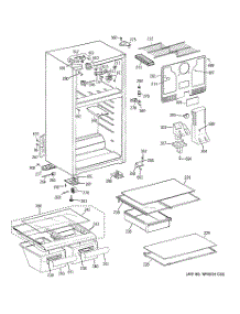 02 - Cabinet parts for Hot Point Refrigerator HTS18JBSDRWW / from AppliancePartsPros.com