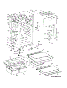 02 - Cabinet parts for Hot Point Refrigerator HTS18GCSDRWW / from AppliancePartsPros.com