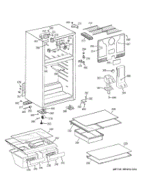 02 - Cabinet parts for Hot Point Refrigerator HTS18JBSBRWW / from AppliancePartsPros.com