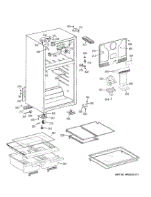 02 - Cabinet parts for Hot Point Refrigerator HTR17DBSDRWW / from AppliancePartsPros.com