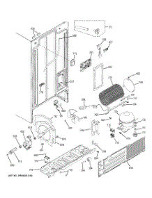 08 - Sealed System & Mother Board parts for Hot Point Refrigerator HSM25GFTISA / from AppliancePartsPros.com