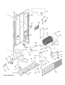 08 - Sealed System & Mother Board parts for Hot Point Refrigerator HSS22GFTJWW / from AppliancePartsPros.com