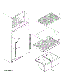 05 - Fresh Food Shelves parts for Hot Point Refrigerator HTS18BBPXLWW / from AppliancePartsPros.com