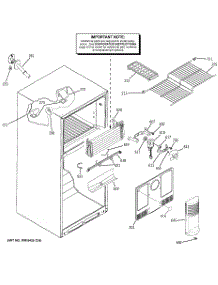 03 - Freezer Section parts for Hot Point Refrigerator HTM18IBPXRSA / from AppliancePartsPros.com