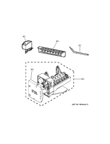 04 - Ice Maker parts for Hot Point Refrigerator HTM18GCSBRSA / from AppliancePartsPros.com