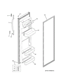 02 - Fresh Food Door parts for Hot Point Refrigerator HSS25GFTHWW / from AppliancePartsPros.com