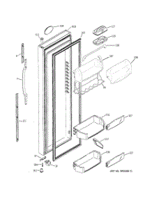 02 - Fresh Food Door parts for Hot Point Refrigerator HSK27MGWHCCC / from AppliancePartsPros.com