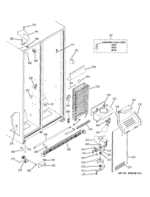 03 - Freezer Section parts for Hot Point Refrigerator HSH22IFTCBB / from AppliancePartsPros.com