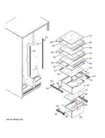 07 - Fresh Food Shelves parts for Hot Point Refrigerator HSM25GFTESA / from AppliancePartsPros.com