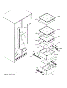 07 - Fresh Food Shelves parts for Hot Point Refrigerator HSS22GFTEWW / from AppliancePartsPros.com