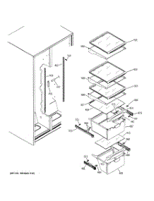 07 - Fresh Food Shelves parts for Hot Point Refrigerator HSH22IFTDBB / from AppliancePartsPros.com