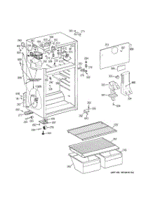 02 - Cabinet parts for Hot Point Refrigerator HTS16BCSERWW / from AppliancePartsPros.com