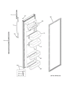 02 - Fresh Food Door parts for Hot Point Refrigerator HSM22IFTCSA / from AppliancePartsPros.com