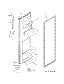 02 - Fresh Food Door parts for Hot Point Refrigerator HSM25GFTCSA / from AppliancePartsPros.com