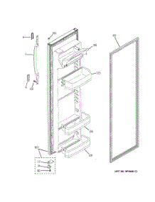 02 - Fresh Food Door parts for Hot Point Refrigerator HSM25IFTDSA / from AppliancePartsPros.com