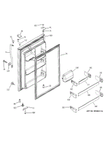 02 - Fresh Food Door parts for Hot Point Refrigerator HTS22GBPDRCC / from AppliancePartsPros.com