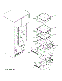07 - Fresh Food Shelves parts for Hot Point Refrigerator HSH25IFTEWW / from AppliancePartsPros.com