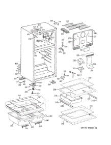 02 - Cabinet parts for Hot Point Refrigerator HTH18EBDCRCC / from AppliancePartsPros.com