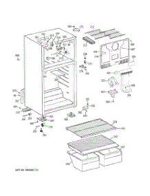 02 - Cabinet parts for Hot Point Refrigerator HTH17CBB4RWW / from AppliancePartsPros.com