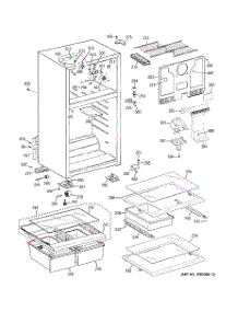 02 - Cabinet parts for Hot Point Refrigerator HTH17GBC2RWW / from AppliancePartsPros.com