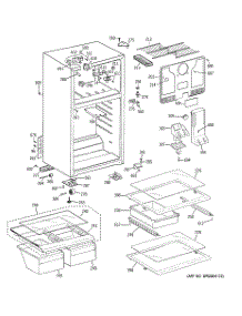 02 - Cabinet parts for Hot Point Refrigerator HTH18GBC2RWW / from AppliancePartsPros.com