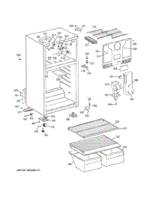 02 - Cabinet parts for Hot Point Refrigerator HTJ17CBC2RSA / from AppliancePartsPros.com