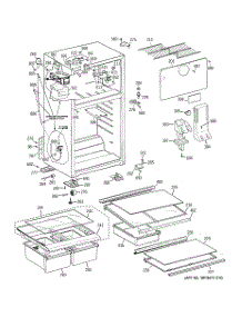 02 - Cabinet parts for Hot Point Refrigerator HTH18GCT3RWW / from AppliancePartsPros.com