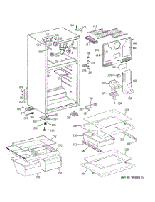 02 - Cabinet parts for Hot Point Refrigerator HTS18GBBHRWW / from AppliancePartsPros.com