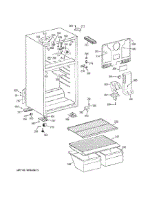 02 - Cabinet parts for Hot Point Refrigerator HTJ17BBT2RSA / from AppliancePartsPros.com