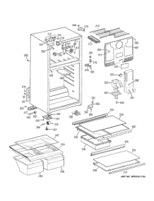 02 - Cabinet parts for Hot Point Refrigerator HTS17GBSHRWW / from AppliancePartsPros.com