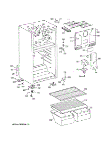 02 - Cabinet parts for Hot Point Refrigerator HTJ17CBTZRSA / from AppliancePartsPros.com