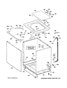 02 - Cabinet, Cover & Front Panel parts for Hot Point Washer HLSR1090J6WW / from AppliancePartsPros.com